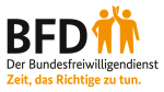 Logo des Bundesfreiwilligendienstes mit Link auf die Webseite des BFD